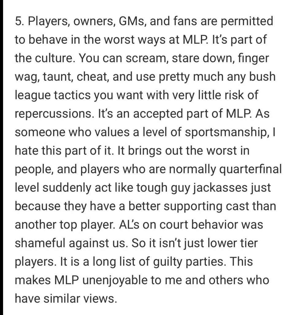 Issues in the MLP
